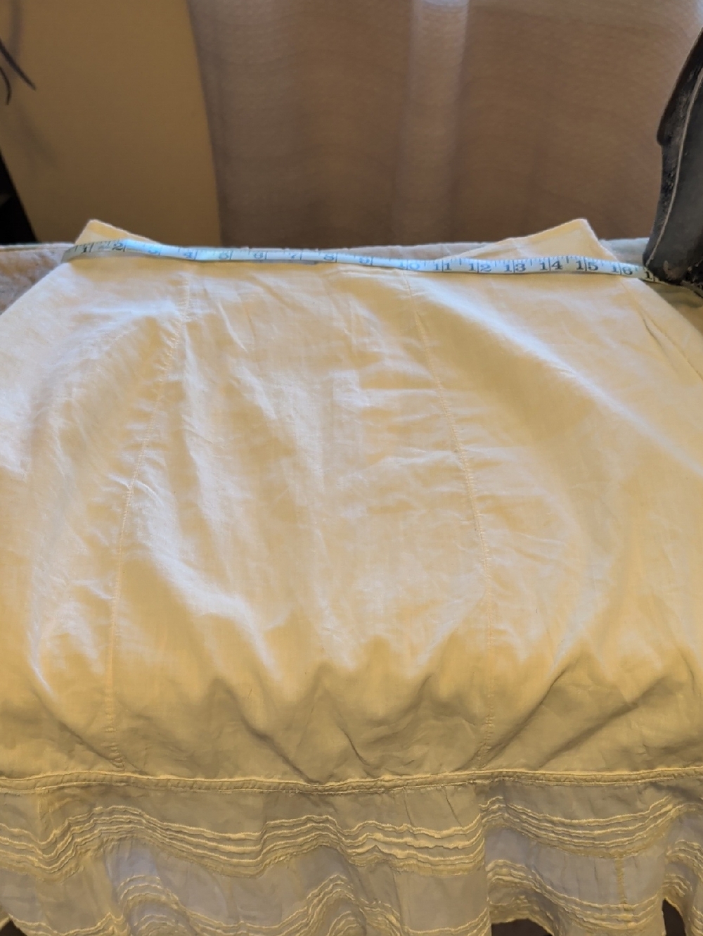 CreamVintage Edwardian Undergarment with Layered Hem